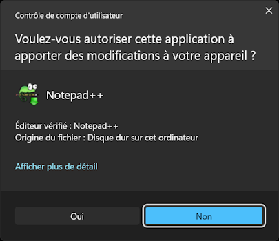 UAC Notepad++