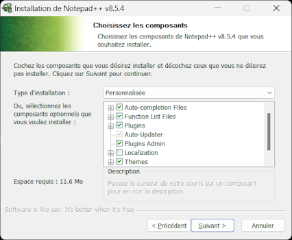 Installateur - Composantes