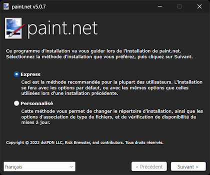 Installateur Paint.NET - Express
