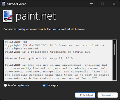 Installateur Paint.NET - Licence