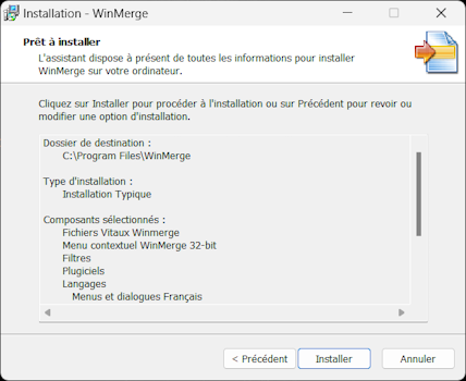 Installation WinMerge - Révision